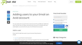 Adding users to your Email on Acid account - Email On Acid