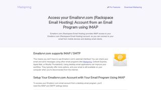 How to access your Emailsrvr.com (Rackspace Email Hosting) email ...