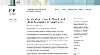 Emailvision Ushers in New Era of Cloud ... - Francisco Partners
