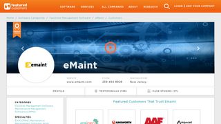 114 Companies that are using eMaint Facilities Management Software