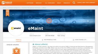 182 Customer Reviews & Customer References of eMaint ...