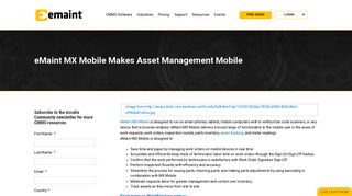 eMaint MX Mobile Makes Asset Management Mobile - eMaint