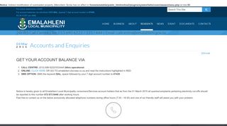 Accounts and Enquiries - Emalahleni Local Municipality