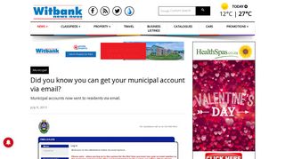 Did you know you can get your municipal account via email? | Witbank ...