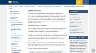 Licence Renewals - Province of British Columbia - Government of B.C.