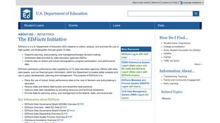 The EDFacts Initiative | U.S. Department of Education - ED.gov