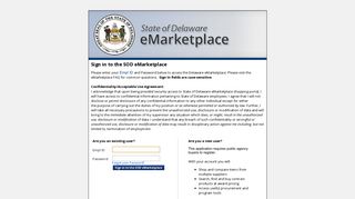Sign in to the SOD eMarketplace