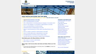 Outlook on the Web | IT Services | Marquette University