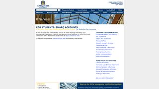 For Students: eMarq Accounts - Marquette University