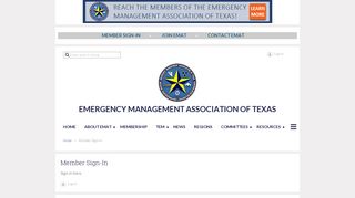 EMAT - Member Sign-In - Emergency Management Association of Texas
