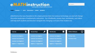 eMathInstruction – Teaching Math Just got a Whole Lot Easier.