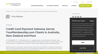 Credit Card Payment Gateway Serves YourMembership.com Clients ...