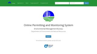 EMB Online Permitting and Monitoring System