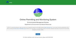 EMB Online Permitting and Monitoring System - Environmental ...