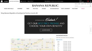 Shop Banana Republic At Southpointe Pavilns, Lincoln, NE | Banana ...