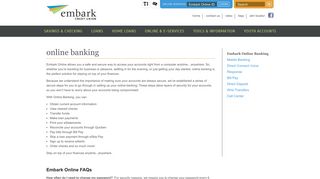 Embark Online Banking | Embark Credit Union