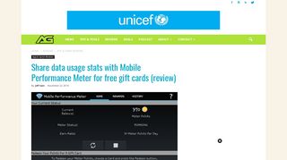 Share data usage stats with Mobile Performance Meter for free gift ...