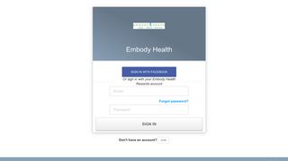 Embody Health - Login - Perkville