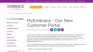 MyEmbrace - Our New Customer Portal - Embrace Pet Insurance