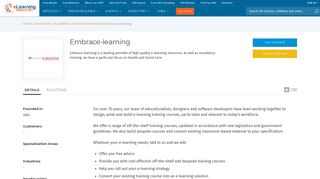 Embrace-learning Company Info - eLearning Industry
