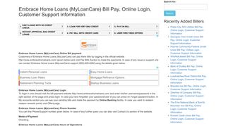 Embrace Home Loans (MyLoanCare) Bill Pay, Online Login ...