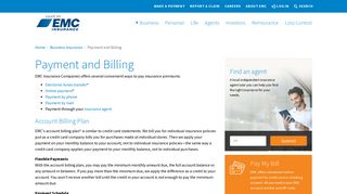 Payment and Billing | Businesses | EMC Insurance Companies