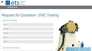 ets customer support request a quotation - emc testing