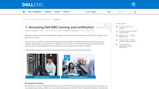 EMC Community Network - DECN: Accessing Dell EMC training and ...