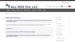 TREND™ / EMCAT®: ALL-TEST Pro, LLC