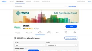 Working at EMCOR: 73 Reviews about Pay & Benefits | Indeed.com