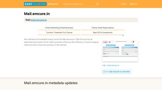 Mail Emcure (Mail.emcure.in) - Welcome to bizmail+ - Login
