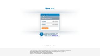 EMDESK - Project Management Platform - Login Page