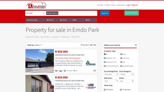 Property for sale in Emdo Park - SAHometraders