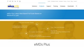 eMDs Plus Latest Web Based Full Suite that is browser and cloud base
