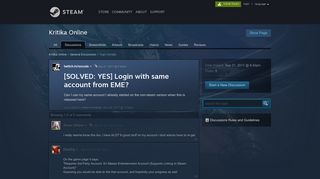 [SOLVED: YES] Login with same account from EME? :: Kritika Online ...