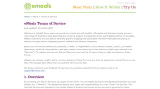 Terms of Service - eMeals