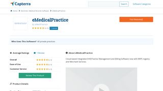 eMedicalPractice Reviews and Pricing - 2019 - Capterra