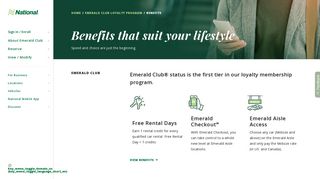Emerald Club Benefits | National Car Rental