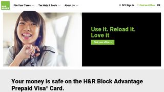 H&R Block Advantage Prepaid Visa Card - H&R Block Canada