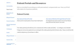 Patient Portals | Ascension