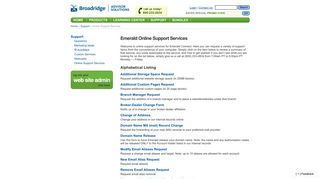 Online Support Services - Emerald Connect