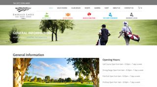 General Information | Emerald Lakes Golf Club