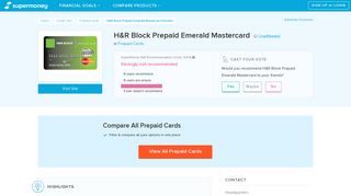 H&R Block Prepaid Emerald Mastercard Reviews - Prepaid Cards ...