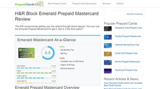 HR Block Emerald Prepaid MasterCard--The Best Option for Tax ...