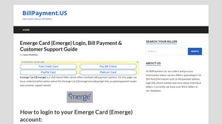 Emerge Card (Emerge) - www.emergecard.com | Bill Payment ...
