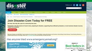 Has anyone tried www.emergencyemail.org? - Disaster.Com