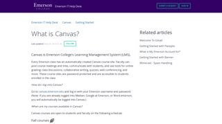 What is Canvas? – Emerson IT Help Desk