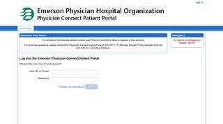 Login - Emerson Connect Patient Portal