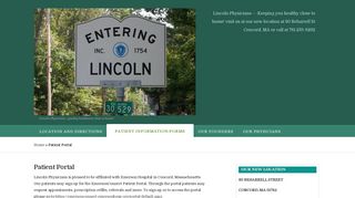 Patient Portal | Lincoln Physicians