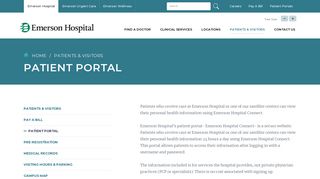 Patient Portal - Emerson Hospital